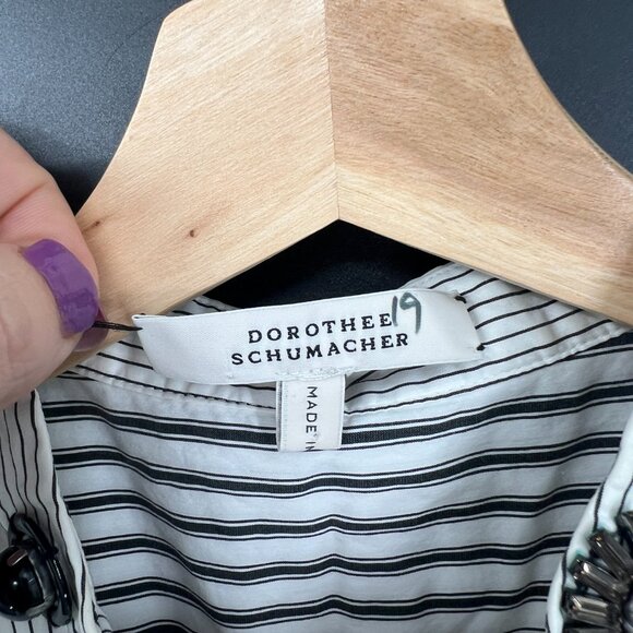 Dorothee Schumacher striped tunic art to wear top button front lagenlook 3 M - Picture 6 of 16